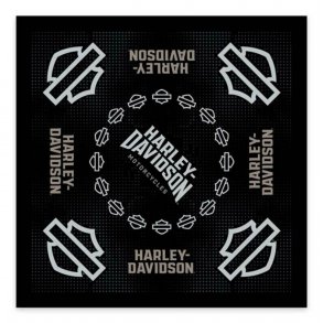 Harley-Davidson Insignia B&S Cotton Bandana - Black
