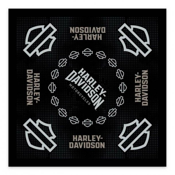 Harley-Davidson Insignia B&S Cotton Bandana - Black