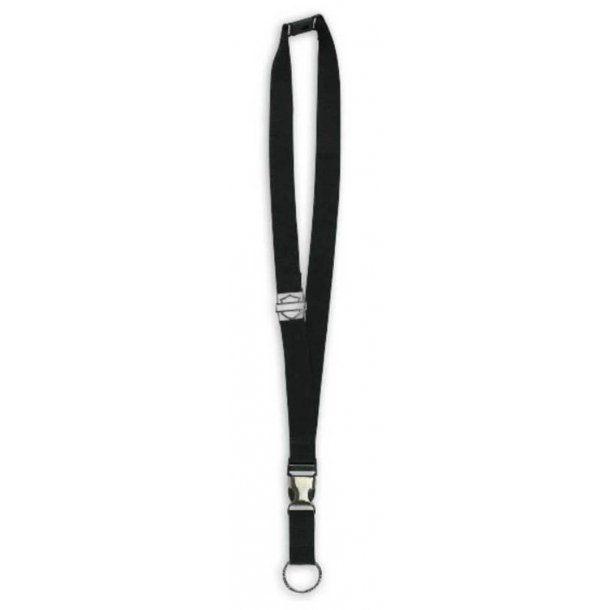 Harley-Davidson&Ccedil; Blank Bar &amp; Shield 15 in. Lanyard w/ Clasp, Black