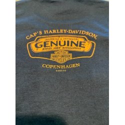 Men's Elongated Orange Bar &amp; Shield Black T-Shirt 