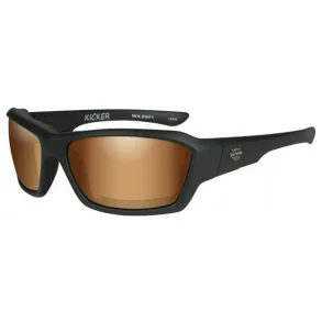 WILEY X ASPALT KICKER BRONZE FLASH LENS BLACK FRAME