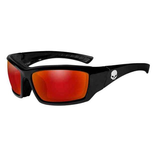 WILEY X ASPHALT TAT RED MIRROR LENS BLACK FRAME