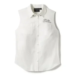 Essential Bling Button Front Tank