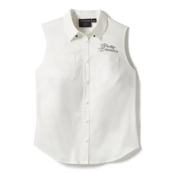 Essential Bling Button Front Tank
