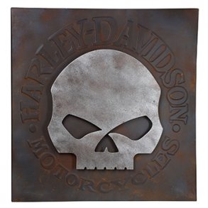 H-D Skull Metal Wall Art
