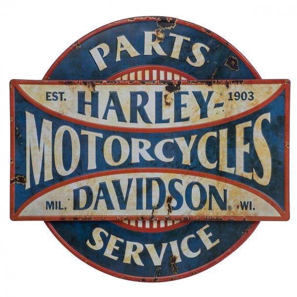 H-D PARTS &amp; SERVICE METAL SIGN