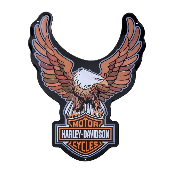 H-D BAR &amp; SHIELD EAGLE TIN SIGN