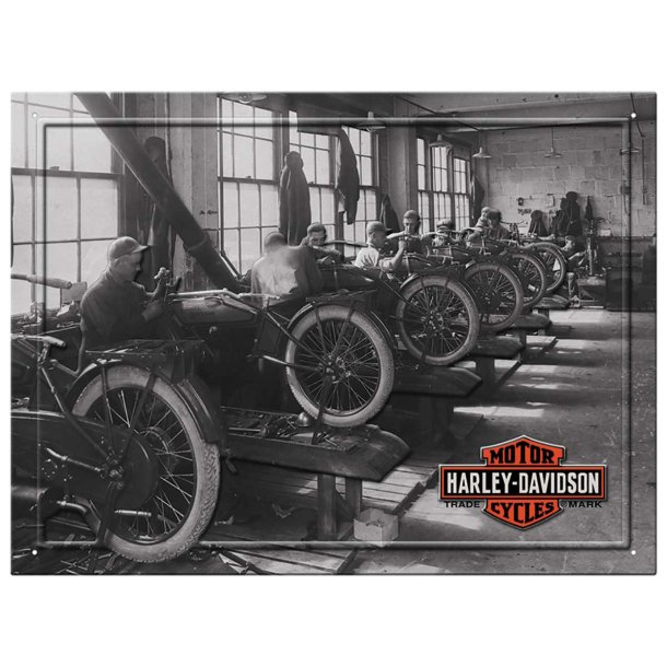 H-D FACTORY TIN SIGN