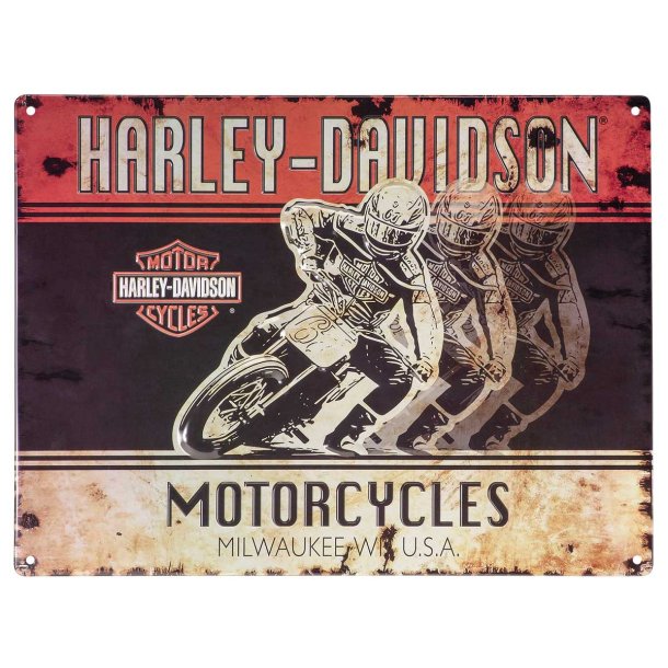 H-D RACERS TIN SIGN