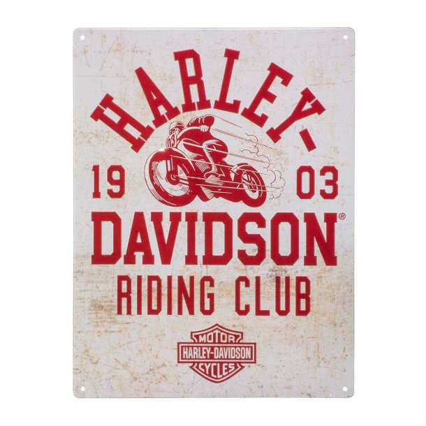 H-D RIDING CLUB TIN SIGN