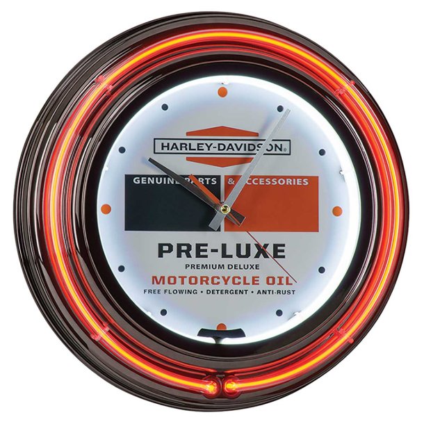 H-D PRE-LUXE DOUBLE NEON CLOCK 