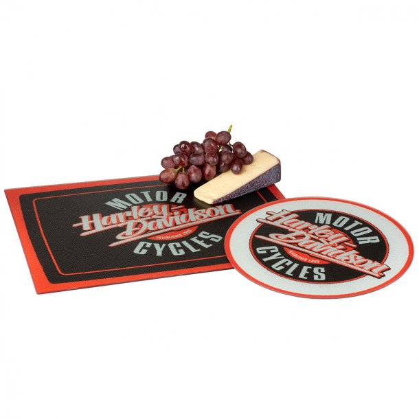 H-D MOTORCYCLES CHOPPING BOARD SET - 2 PC