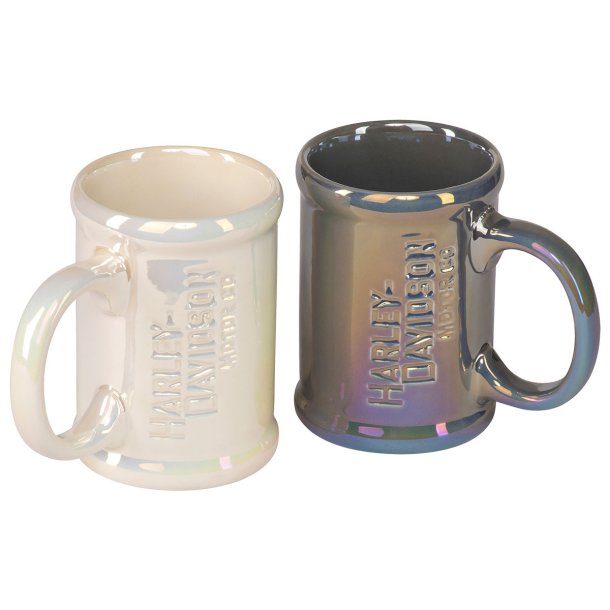 H-D MOTOR CO. LUSTERWARE MUG SET