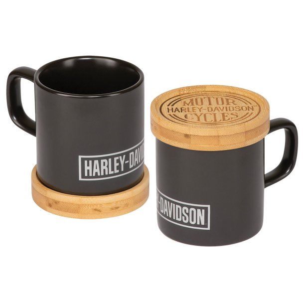 H-D CIRCLE LOGO MUG W/COASTER SET