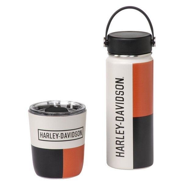 RETRO BLOCK TRAVELMUG &amp; WATERBOTTLE 