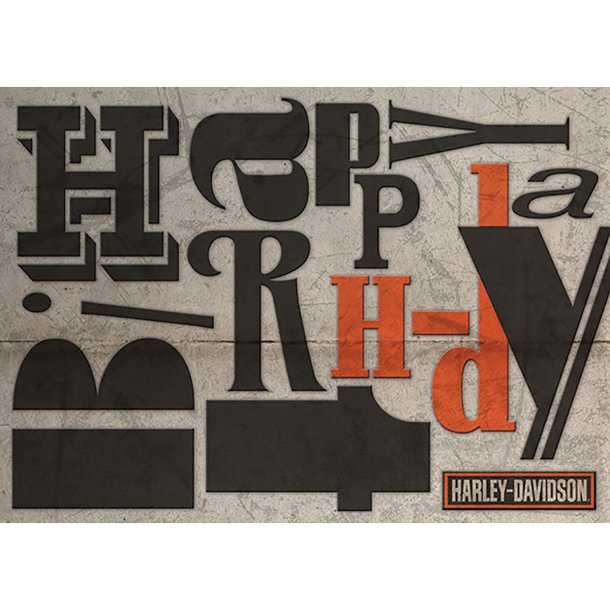 H-D TUMBLE - BIRTHDAY CARD