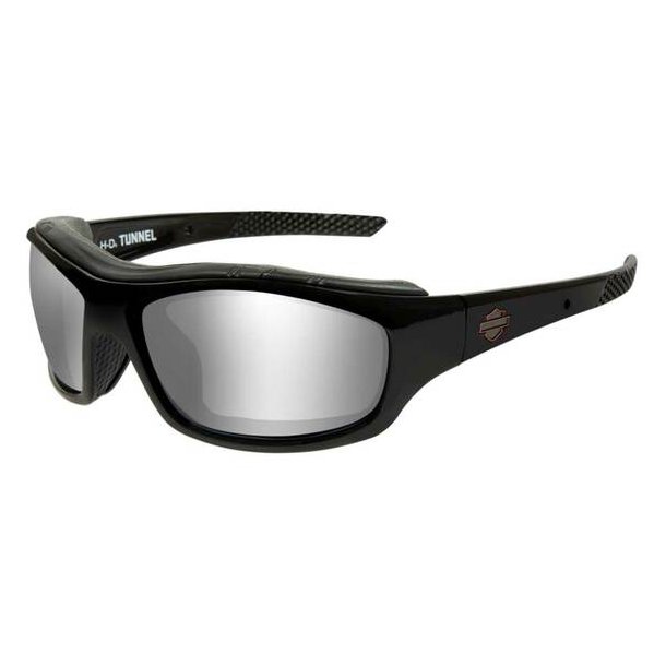 WILEY X TUNNEL SILVER FLASH LENS BLACK FRAME