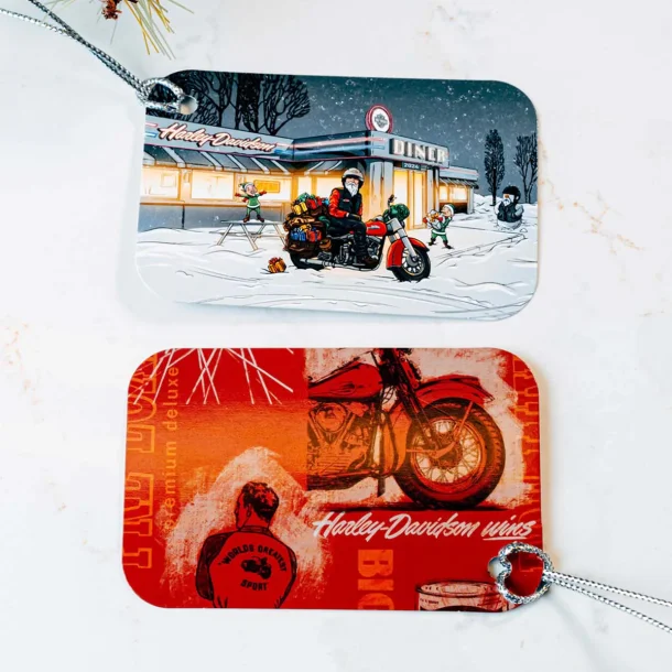 BIKER SANTA GIFT TAGS