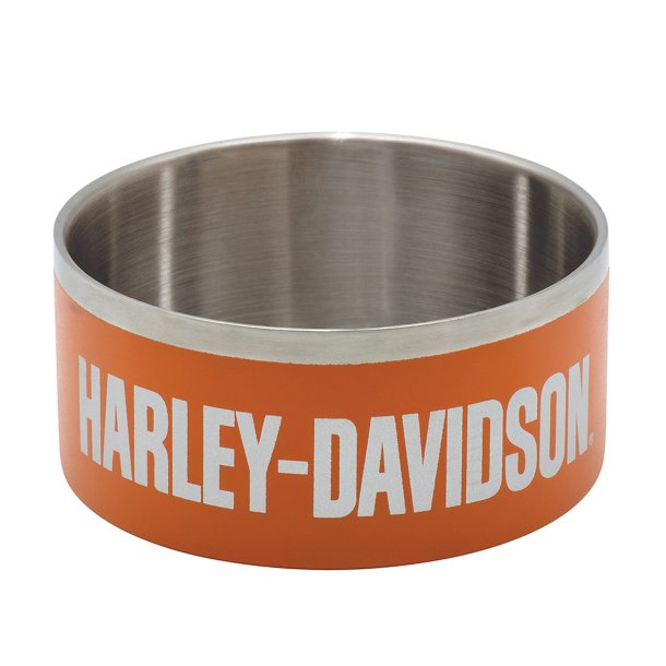 H-D ORANGE STAINLESS STEEL PET BOWL - SMALL