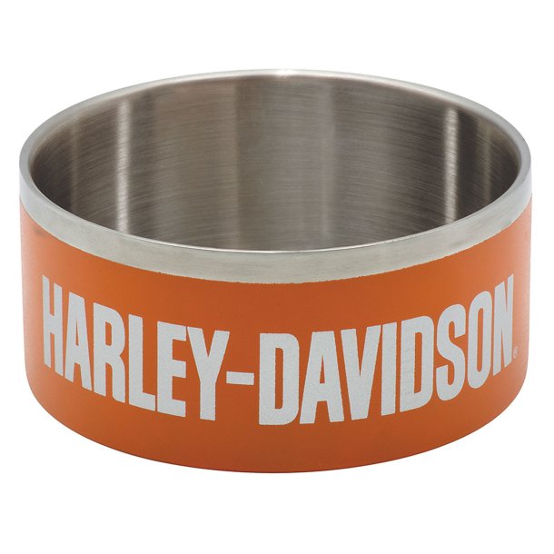 H-D ORANGE STAINLESS STEEL PET BOWL - LARGE