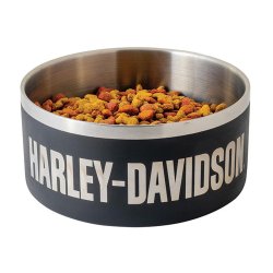H-D BLACK STAINLESS STEEL PET BOWL - SMALL