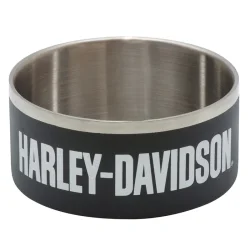 H-D BLACK STAINLESS STEEL PET BOWL - LARGE
