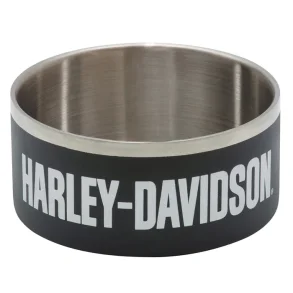H-D BLACK STAINLESS STEEL PET BOWL - LARGE