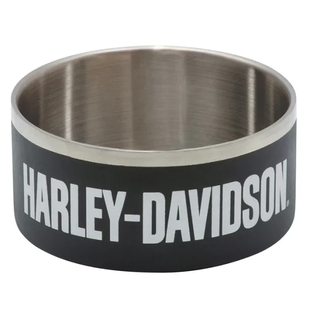 H-D BLACK STAINLESS STEEL PET BOWL - LARGE