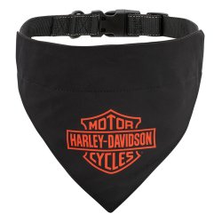 H-D BLACK B&S PET BANDANA -SM/MED