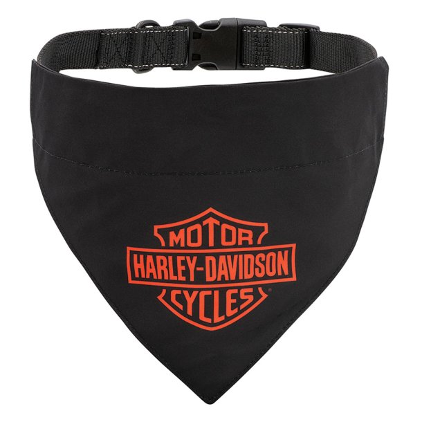 H-D BLACK B&S PET BANDANA -SM/MED