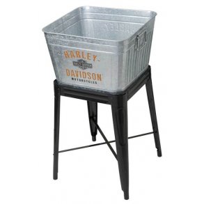 Harley-DavidsonÇ 42 Quart Galvanized Metal Cooler Tub w/ Stand