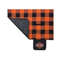 BAR &amp; SHIELD FOLDING PLAID PICNIC BLANKET TOTE