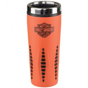 BAR & SHIELD ORANGE TRAVEL MUG