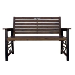 Open Bar &amp; Shield Outdoor Bench