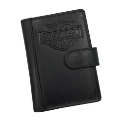 Men's B&S Logo Click Card Case Leather Wallet