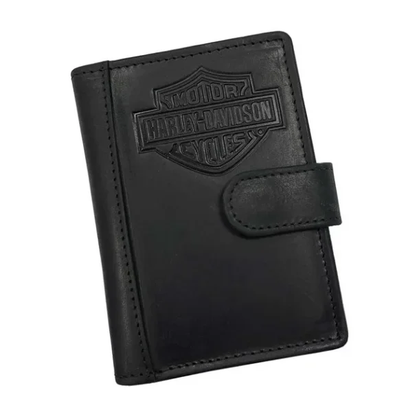 Men's B&S Logo Click Card Case Leather Wallet