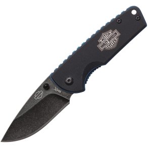 Blue Titanium Liner Black Tec X Harley-Davidson Knife