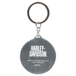 Domed Skull Metal Key Chain