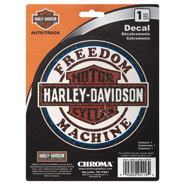 Vintage H-D Freedom Machine Decal