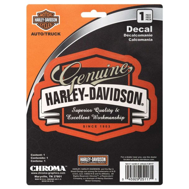 Genuine Harley-Davidson  Decal