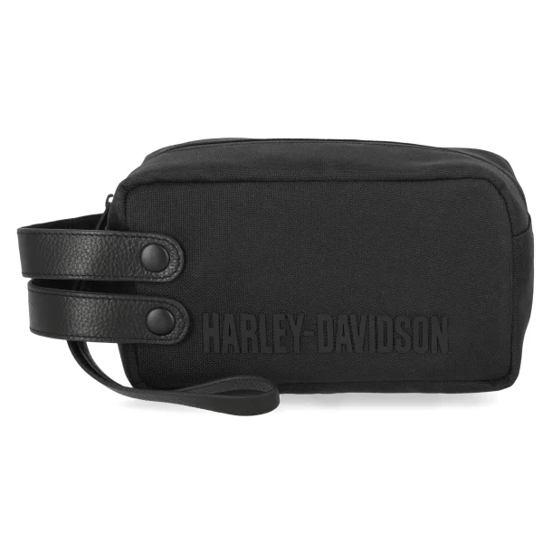 Modular Fabric Toiletry Bag | Genuine Leather Trim