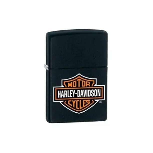 H-D B&S MAT BLK ZIPPO