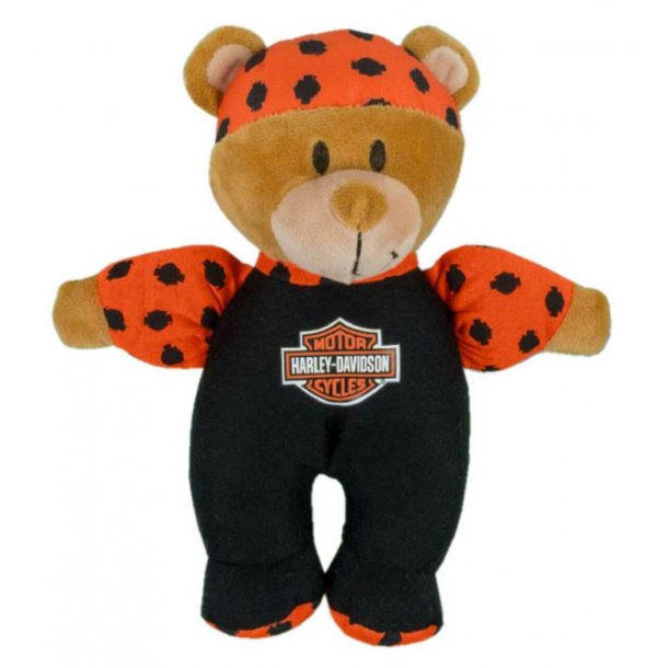 Harley Dude Shake Rattles &amp; Roll Bear, Black/Orange 9950841