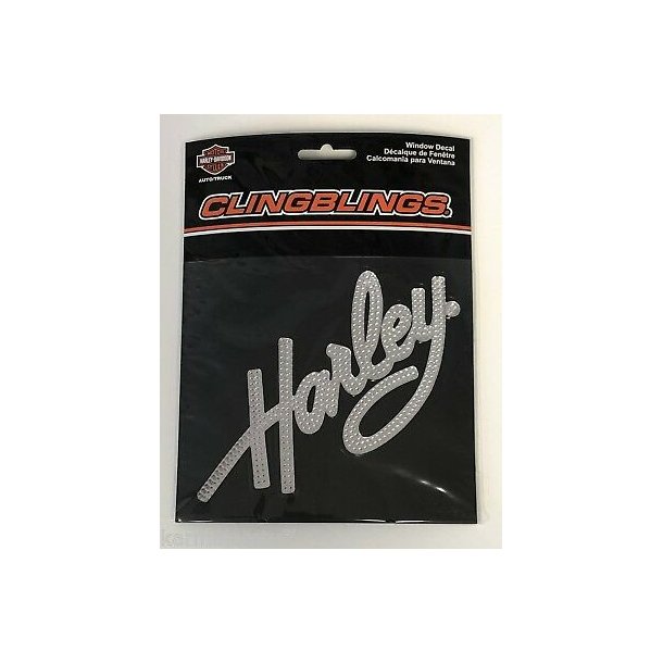 Harley-Davidson Plastic Script blings Window Decal