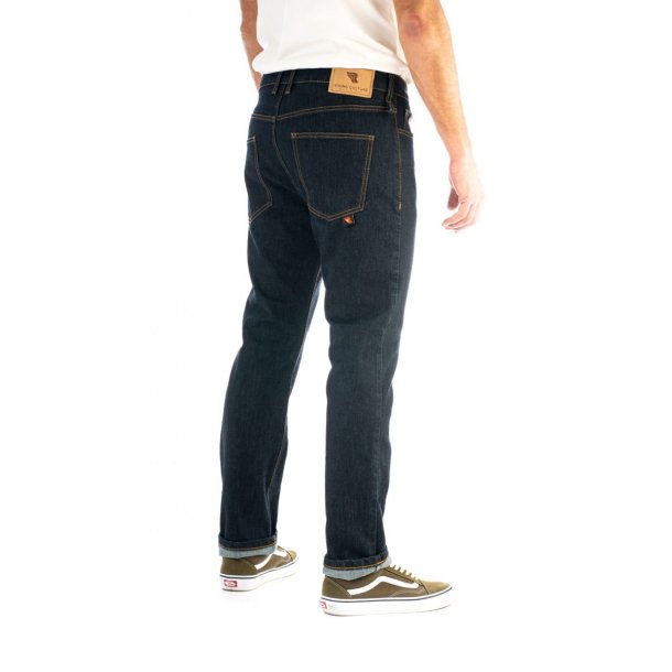 STRAIGHT FIT RIDING PANTS MENS, DARK BLUE