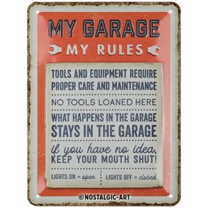 Garage Rules - Tin Sign 15x20