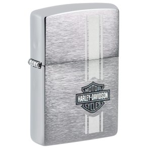 H-D VERTICAL STRIPE B&S ZIPPO