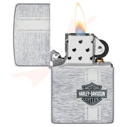 H-D VERTICAL STRIPE B&S ZIPPO