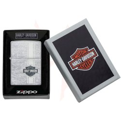 H-D VERTICAL STRIPE B&S ZIPPO