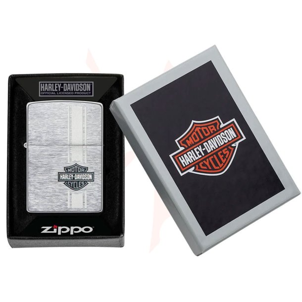 H-D VERTICAL STRIPE B&S ZIPPO